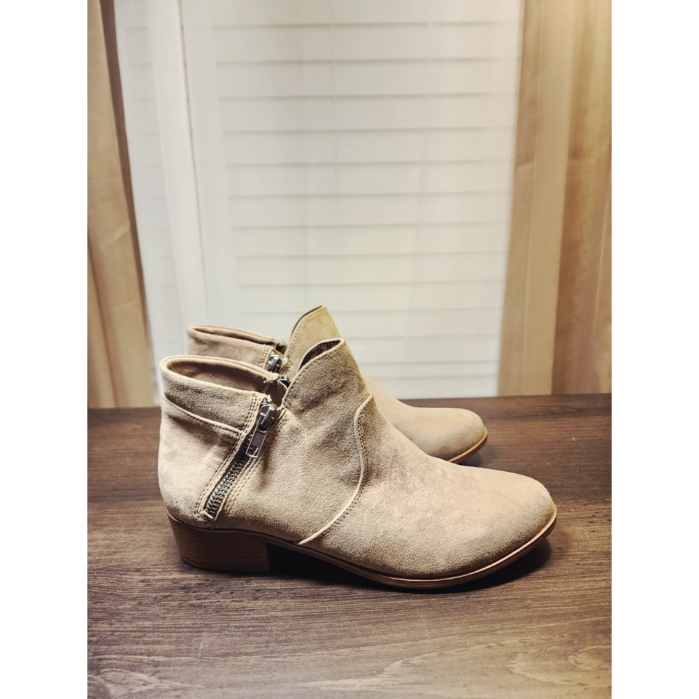 Sun + Stone Micro Suede Double Zipper Booties Boots Sz 8 M - Gray Grey - Picture 7 of 16